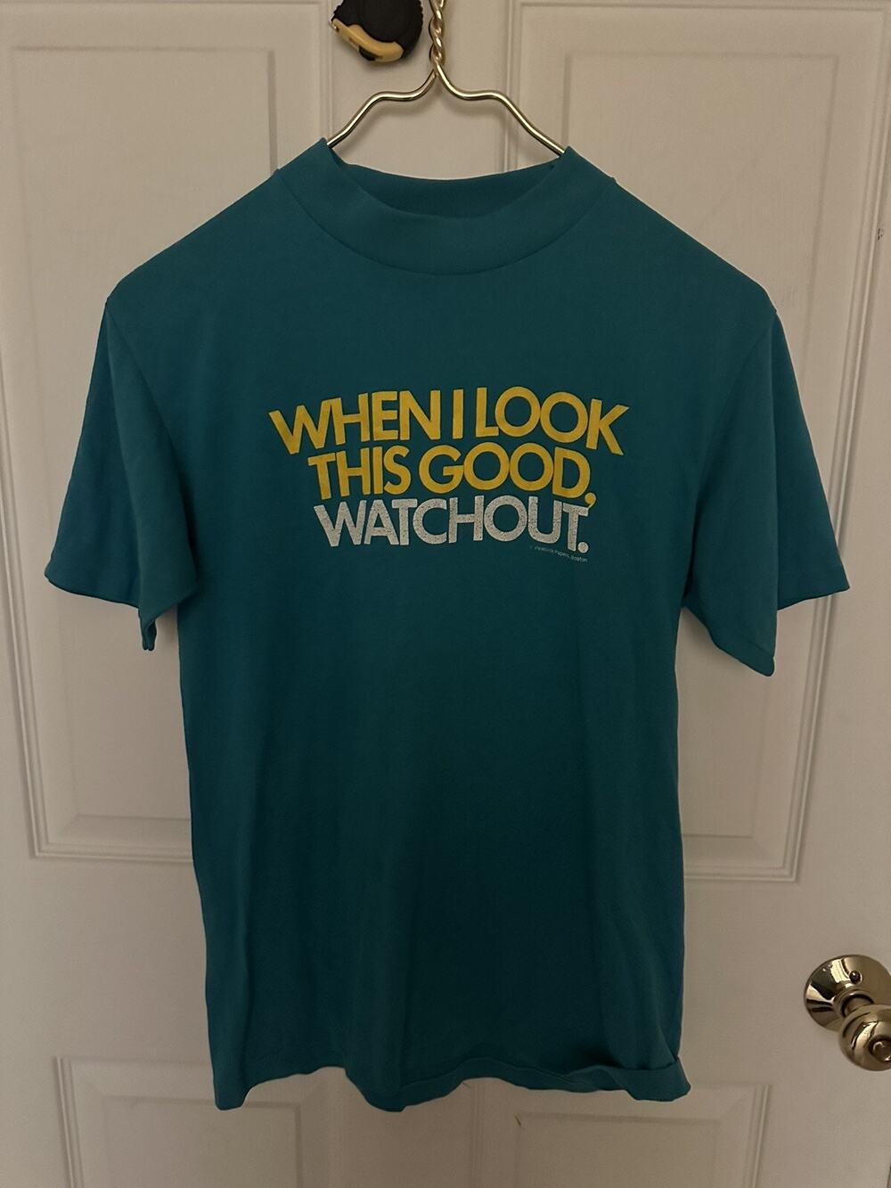 Peacock Papers Boston Mens T Shirt 80's 90's Funny Miller Green Watch Out Stitch